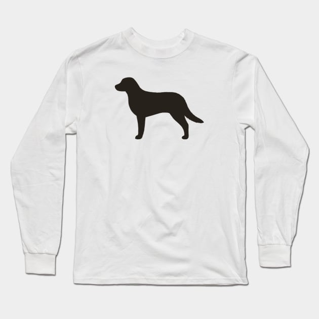 Chesapeake Bay Retriever Silhouette Long Sleeve T-Shirt by Coffee Squirrel